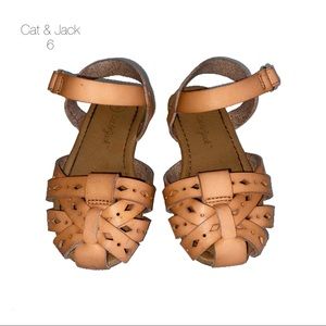 Cat & Jack Tan Criss Cross Sandals Tan 6
